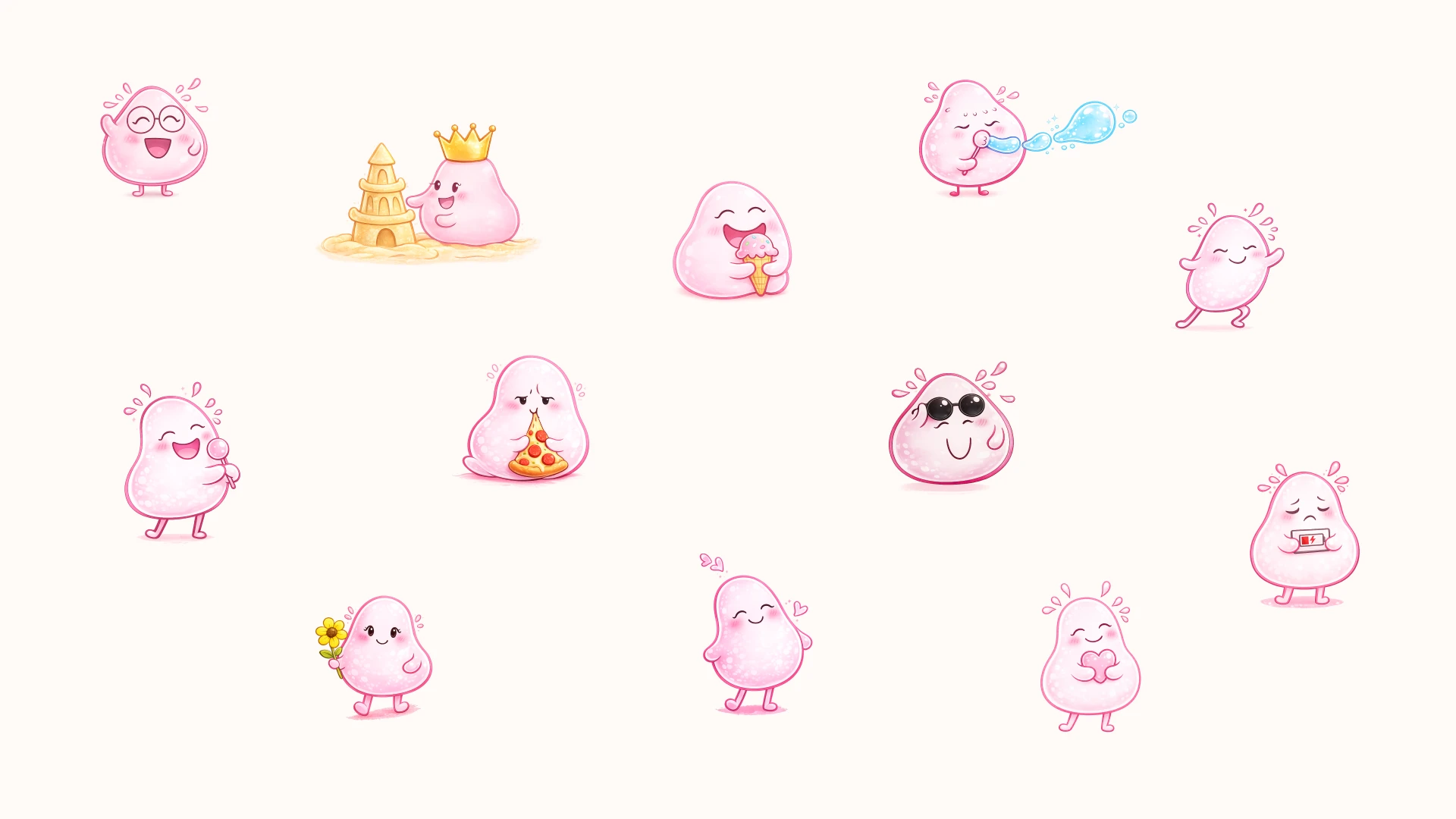 Mascot gesture and expression library
